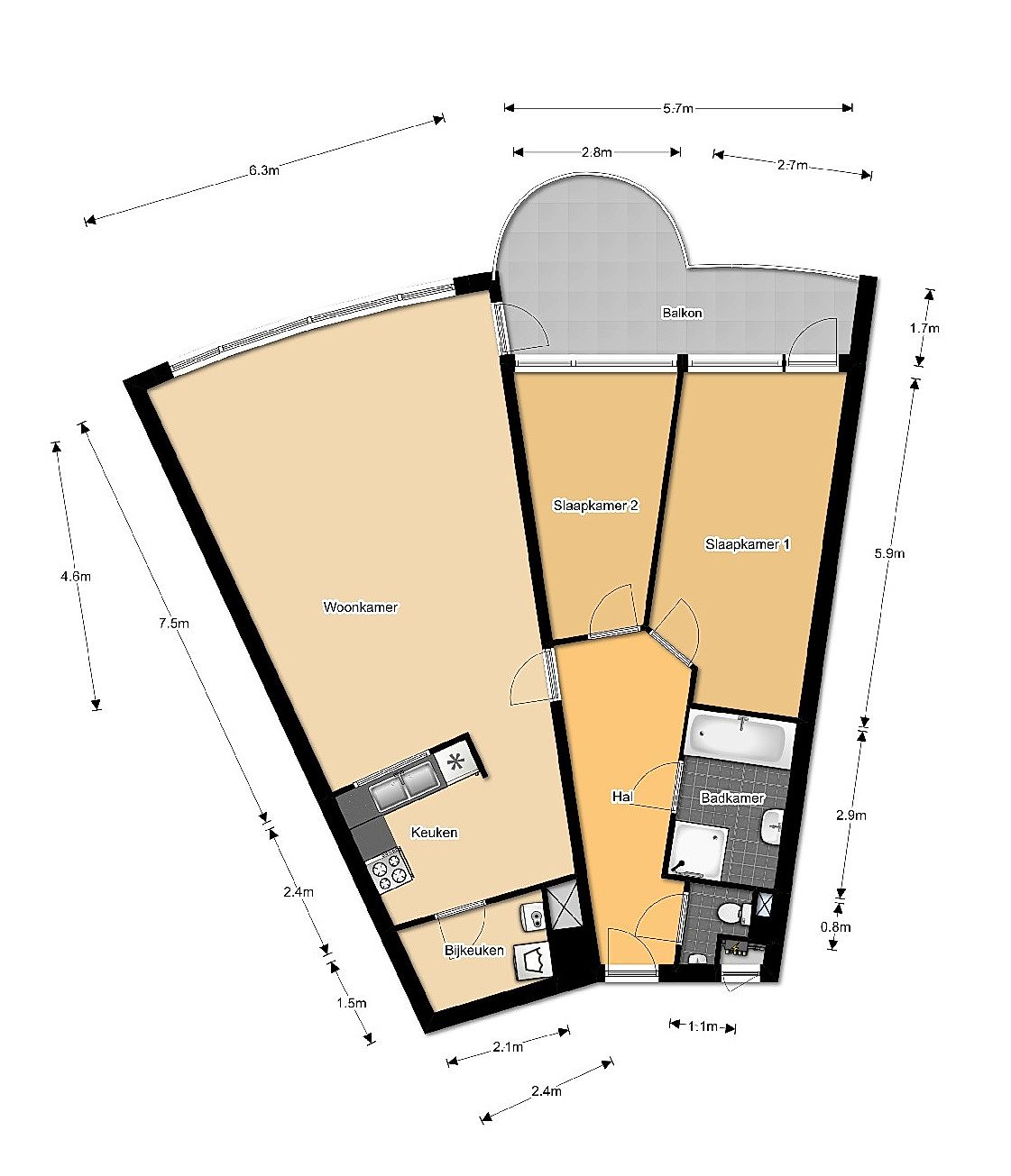 appartement in Hendrik-Ido-Ambacht